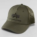 Alpha industries basic dark green trucker cap zelená šiltovka