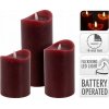 HOMESTYLING LED sviečka sada 3 ks červená KO-AX5432720
