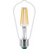 Edison E27 ST64 4W = 60W 840lm 2700K Teplé vlákno LED žiarovky PHILIPS Ultra Efficient