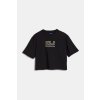 TRIČKO KARL LAGERFELD JEANS KLJ REGULAR CROP LOGO SSLV TEE BLACK