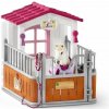 Schleich 42368 Stajňa s kobylou Lusitano