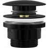 REA-A4100 - Umyvadlový odtok CLICK-CLACK, priemer 6,4 cm, lesklá čierna REA-A4100 + záruka 3 roky zadarmo