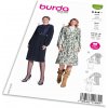 Strih Burda 5784 - Zavinovacie šaty, šaty s dlhým rukávom