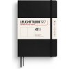 Leuchtturm 1917 Zápisník hladký v tvrdej väzbe A5 411 listov čierny