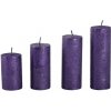 Provence Rustikálna adventná sviečka ø4cm 4 velikosti fialová