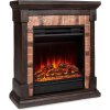 Klarstein Beerenberg Elektrický krb - elektrický krb s tepelným výkonom 1800 W, elektrický krb s časovačom, teplota: 10 až 30 °C, LED ilúzia plameňa, vrátane diaľkového ovládania