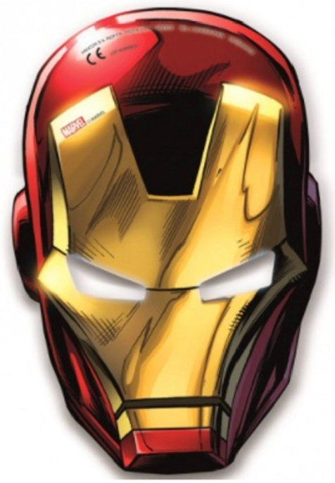 Karnevalová maska AVENGERS-4 typy Iron Man 1 ks