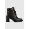 Členkové topánky Tommy Hilfiger Outdoor Heel Lace Up Boot dámske, čierna farba, na podpätku, FW0FW06726.BDS EUR 40