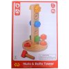 Bigjigs Toys veža s maticami a skrutkami
