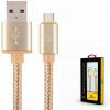 Gembird CCB-mUSB2B-AMCM-6-G Opletaný USB-C - USB 2.0, M/M, 1,8m, zlatý