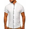Biela pánska košeľa s krátkymi rukávmi Bolf 5518