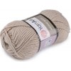 Pletacia priadza Merino hrčky 100 g - (033) šedobéžová