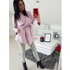 Fashionweek elegantný flaušový mini kabátik LINE6 jasne ružová