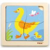 Viga dřevěné puzzle 4 dílky kachna