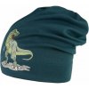 Dráče Bavlnená čiapka Dráča - Pepe 23, petrol, dinosaurus Farba: Petrol, Veľkosť: 48-50