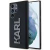 Karl Lagerfeld 3D Rubber Glitter Logo Zadní Kryt pro Samsung Galaxy S24 Ultra Black