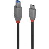 Kábel USB 3.1 Typ C CM/BM(3.0) 1m, Super Speed, čierny, Anthra Line