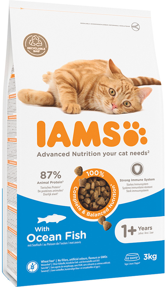 IAMS Advanced Nutrition Adult Cat s morskými rybami 3 kg