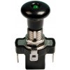 Spínač 12V 10A push-pull zelený Lampa