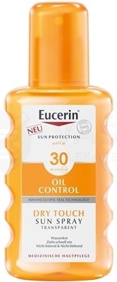 Eucerin Sun Oil Control Dry Touch transparentný sprej na opaľovanie SPF30 200 ml