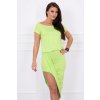 Dámske asymetrické šaty MI61524 svetlozelené