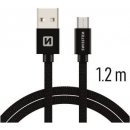 Swissten 71522201 USB - microUSB, 1,2m, černý