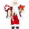 Dekorácia MagicHome Vianoce, Santa, s darčekom, červený, 120 cm