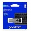 Goodram USB flash disk, USB 2.0, 8GB, UTS2, čierny, UTS2-0080K0R11, USB A, s otočnou krytkou