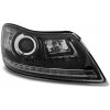 TUNING-TEC Predné svetlá, ŠKODA OCTAVIA II, 2009-2012, DAYLIGHT BLACK DRL