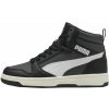 Detské členkové tenisky Puma, REBOUND V6 MID JR čierna,biela,béžová, 38 EU