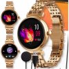 HODINKY SMARTWATCH ZLATÝ WATCH DÁMSKY ZLATÝ ROZHOVOR MENU PL SMART SPORT BAND
