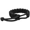 WARAGOD Paracord náramok s nastaviteľným zapínaním Ilmë, čierna