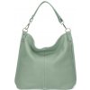Mondo Italia Kožená kabelka na rameno 981 mätová Made in Italy Mäta