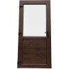 Vchodové dvere Homedoors so sklom, ľavé, 100 cm, tmavé drevo
