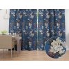 Biante Dekoračný záves TF-061 Kvety na modrom 140x240 cm