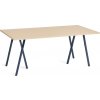 Stôl Loop Stand lakovaná dubová doska tmavomodré nohy 180 cm