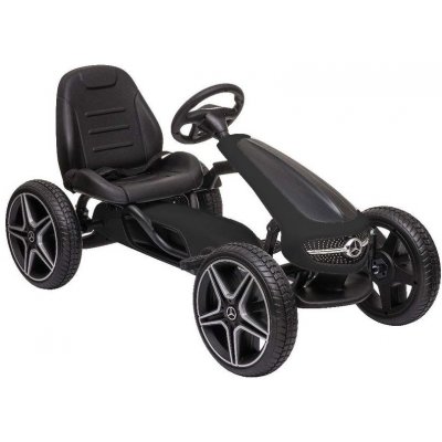 MERCEDES BENZ PEDAL GO KART BLACK šliapacia motokára