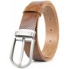 Kožený opasok s dezénom CLASSIC NICKEL, šírka 3.3cm, SNAKE dezén - tmavo hnedá (DCLASSIC-NICKEL-SN)