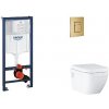 Grohe Rapid SL - Set predstenovej inštalácie, klozetu, dosky SoftClose a tlačidla Skate Cosmopolitan, kefovaný Cool Sunrise SANI11BB4131