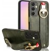 Kožený kryt Wristband na Samsung Galaxy A25 5G – Zelená