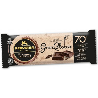 Perugina Gran Blocco extra horká čokoláda na varenie 150 g