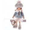 Dekorácia MagicHome dievčatko s modrým svetríkom 38 cm