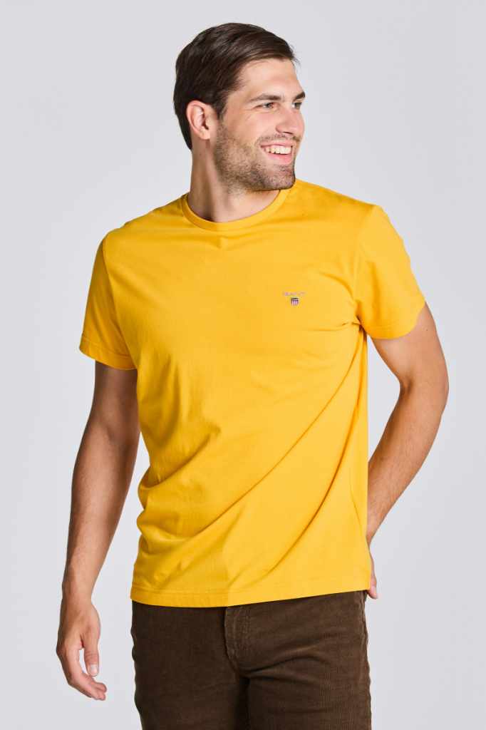 Gant tričko Original SS T-Shirt žlté