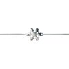 Šnúrkový minimalistický Glosery náramok Snehová vločka, chirurgická oceľ, šnúrka 0,8mm Obvod zápästia: XL 22-23 cm, Šnúrka: červená