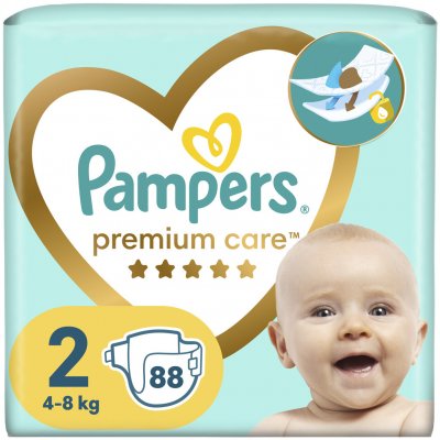 Pampers Premium Care plienky veľ. 2, 4-8 kg, 88 ks