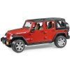 Bruder Jeep Wrangler Unlimited Rubicon s odoberacou strechou Red 1:16