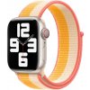 Remienok Cloth Wristband žlto-biely pre Apple Watch