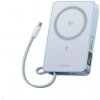 UGREEN magnetická powerbanka MagFlow 10000mAh s diplejem, Li-ion, 30W, MagSafe, 2x USB-C, stříbrná 65958