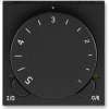 Termostat univerzálny s otočným nastavením teploty, ónyx / dymová čierna, ABB Levit 3292H-A10101 63