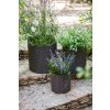 Keter S + M + L Cylinder Planter ratan Sada 3ks hnedá